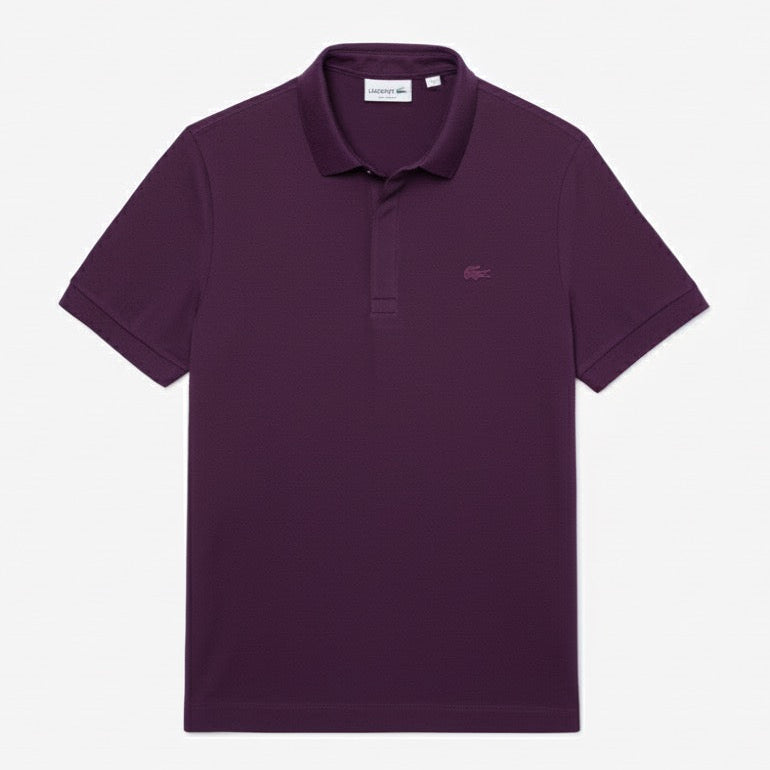 L.a.C.O-S.T.E P.O.L.O shirt Slim Fit Paris Stretch Pique Polo Shirt Purple