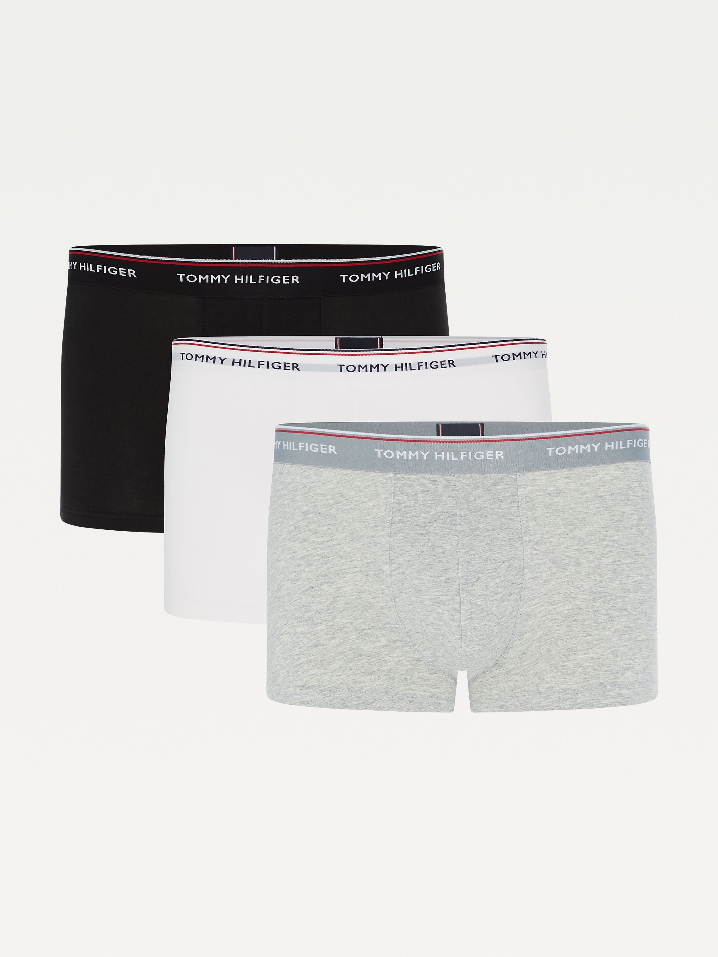 T.O.m.M.Y H.I.l.F.I.G.E.R Premium Essentials Cotton Stretch Truck Pack Of 3 boxers Black/Grey Heather/White