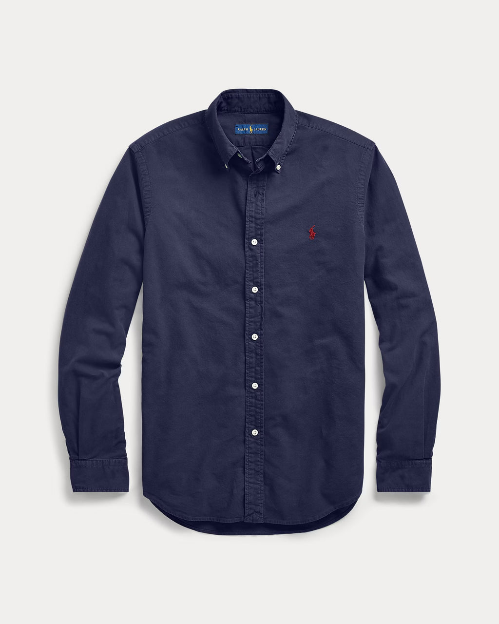 P.O.L.O R.A.L.P.H L.A.U.R.E.N Garment-Dyed Oxford Shirt Custom Fit RL Navy