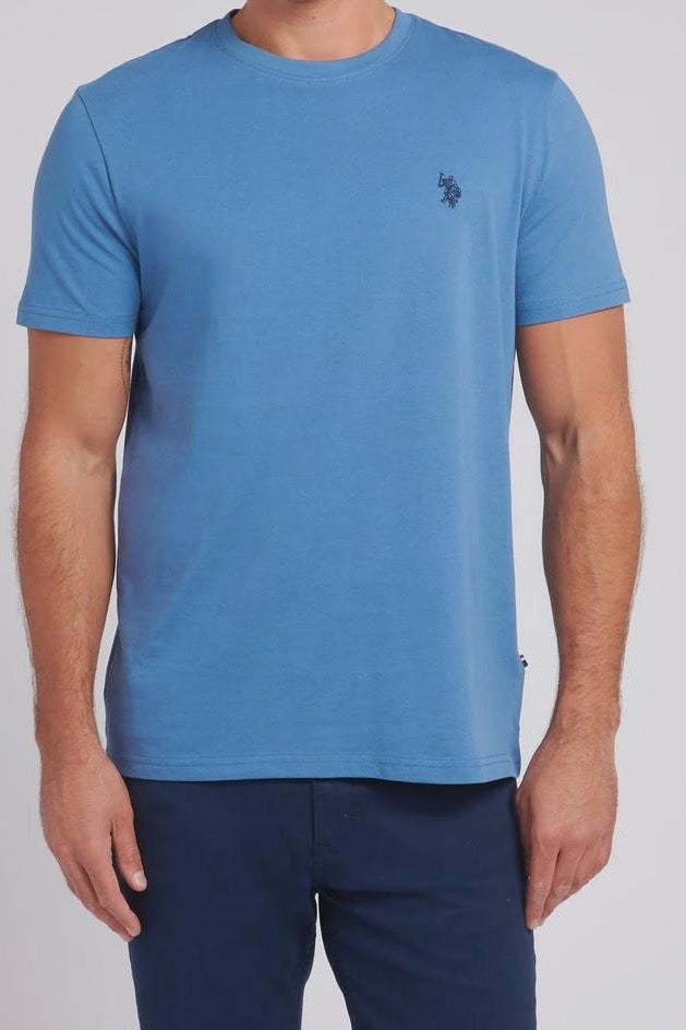 U.s P.O-L.O A.S.S.N. Men's Round Neck Short sleeve T-Shirt Horizon Blue