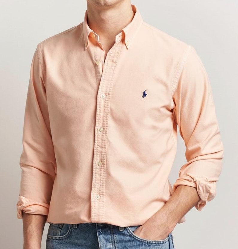 P.o.L.O R.A.L.P.H L.A.U-R.E.N Garment-Dyed Oxford Shirt Custom Fit amber