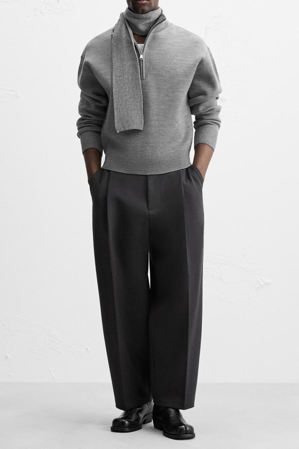Z.A.R.A Quarter Zip Jumper Gray