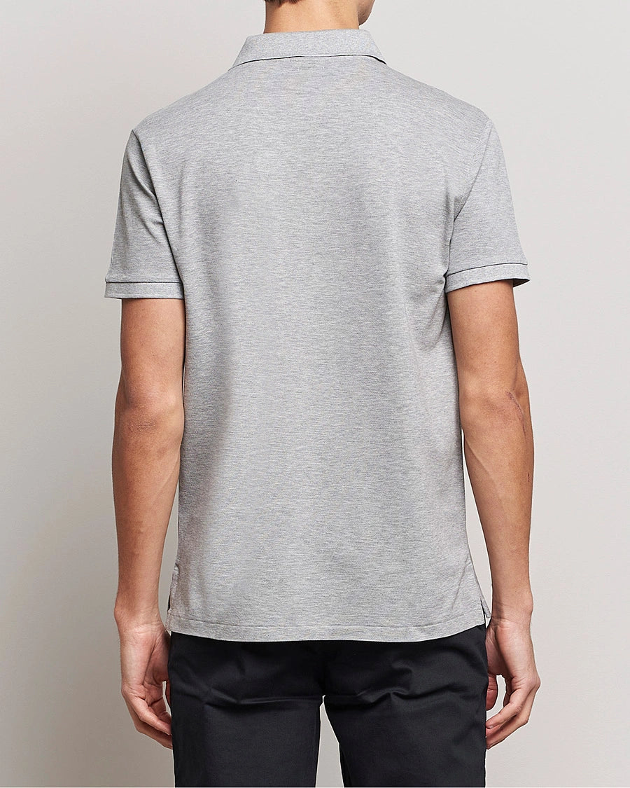 P.o-L.O R.A-L.P.H L.A.U-R.E.N Mesh Polo Shirt Custom Slim Fit  Newport Gray