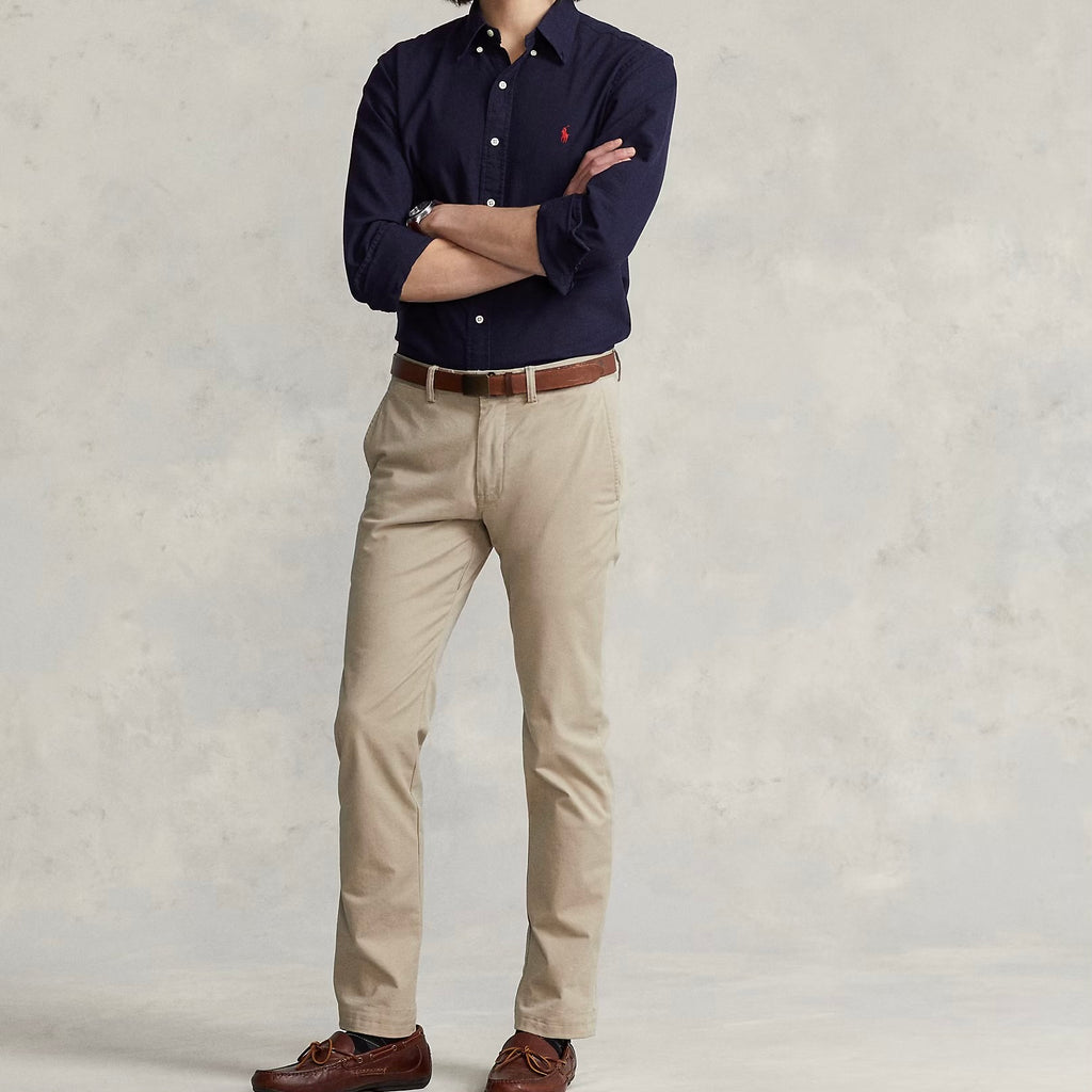 P.O.L.O R.A.L.P.H L.A.U.R.E.N Garment-Dyed Oxford Shirt Custom Fit RL Navy