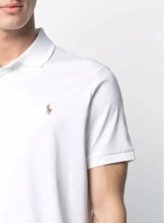 P.o.L-O. R.A.L.P.H. L.A.U.R.E.N Mesh Polo Shirt White (Classic Fit)