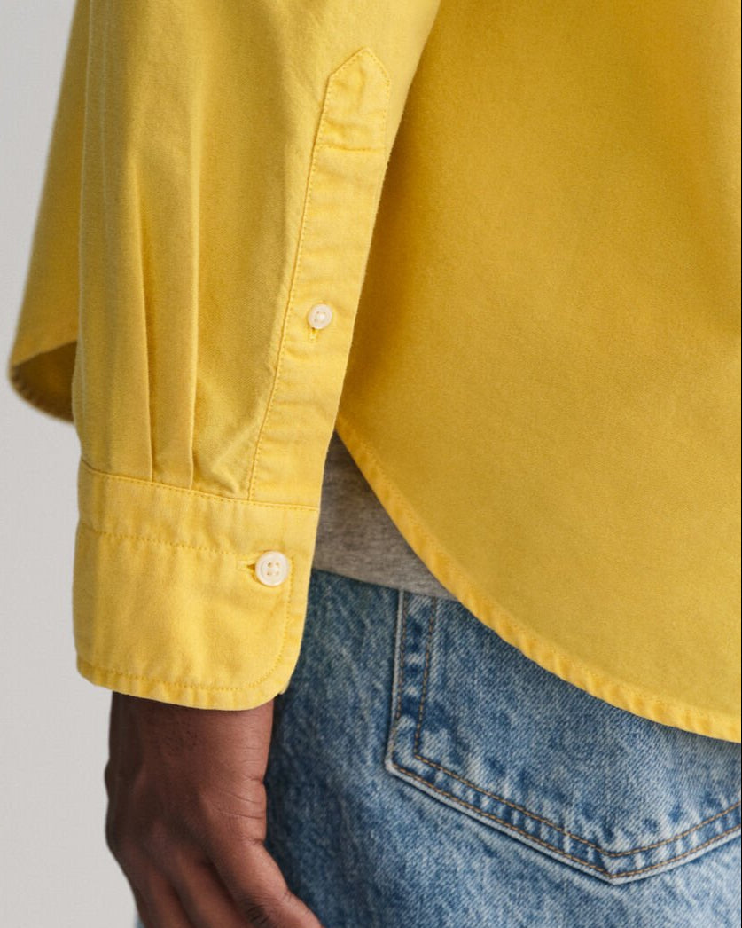 G.a.N.T Reg Ut Brushed Oxford Shirt Regular Fit Parchment Yellow
