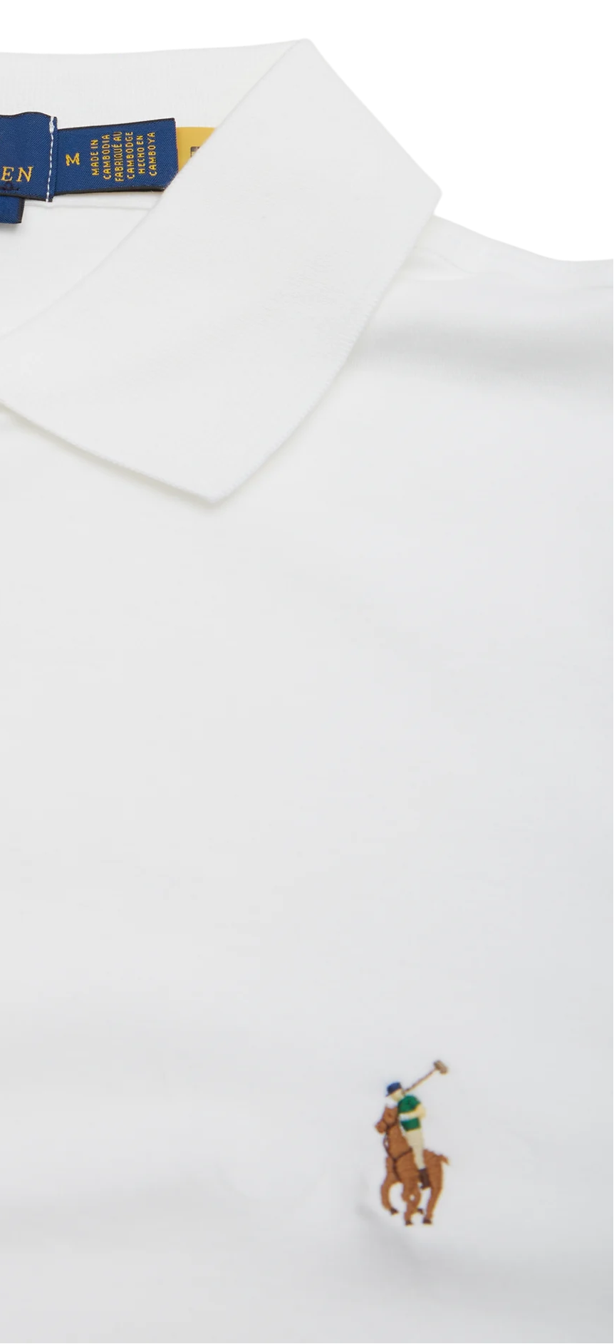 P.o.L-O. R.A.L.P.H. L.A.U.R.E.N Mesh Polo Shirt White (Classic Fit)