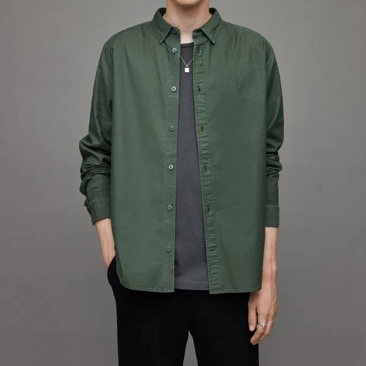 A.l.l.S.a.i.n.t.s HERMOSA RAMSKULL RELAXED FIT SHIRT Green