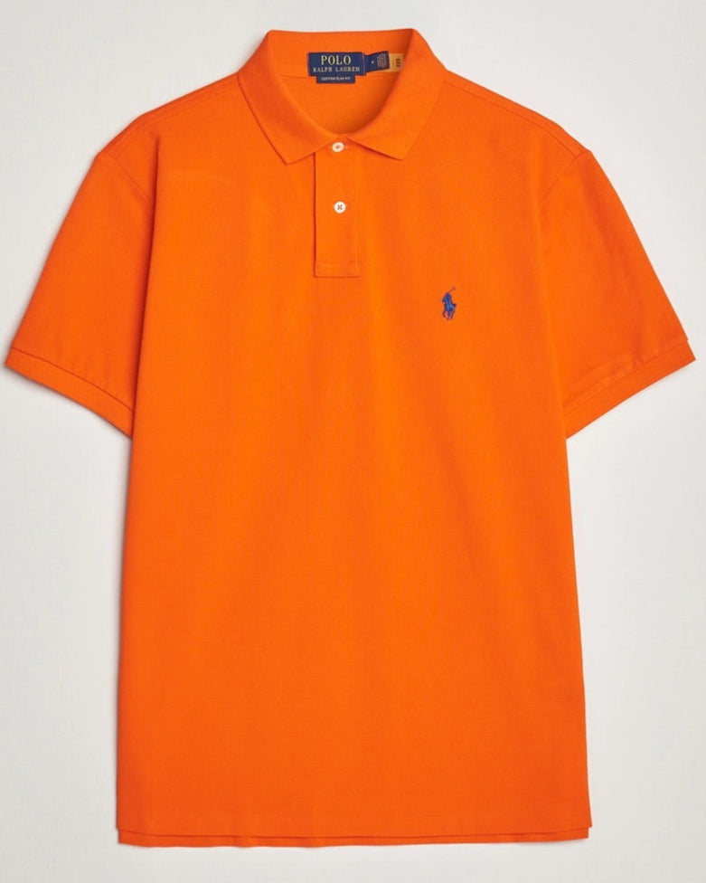 P.o-L.O. R.A-L.P.H. L.A.U-R.E.N. Cotton Polo Shirt Orange (Custom Slim Fit)
