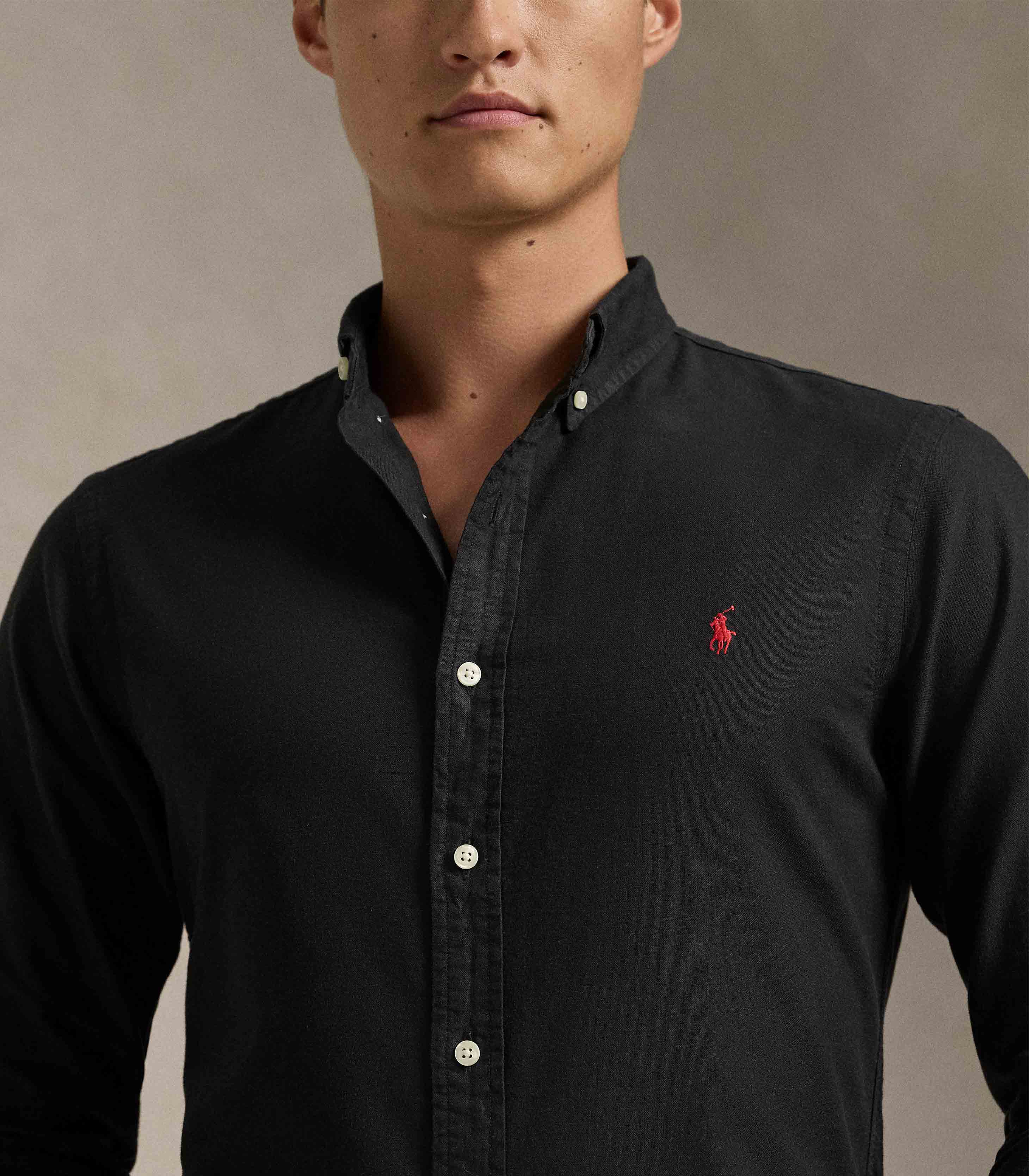 P.o.l.o R.a.l.p.h L.a.u.r.e.n Custom Fit Oxford Shirt Black