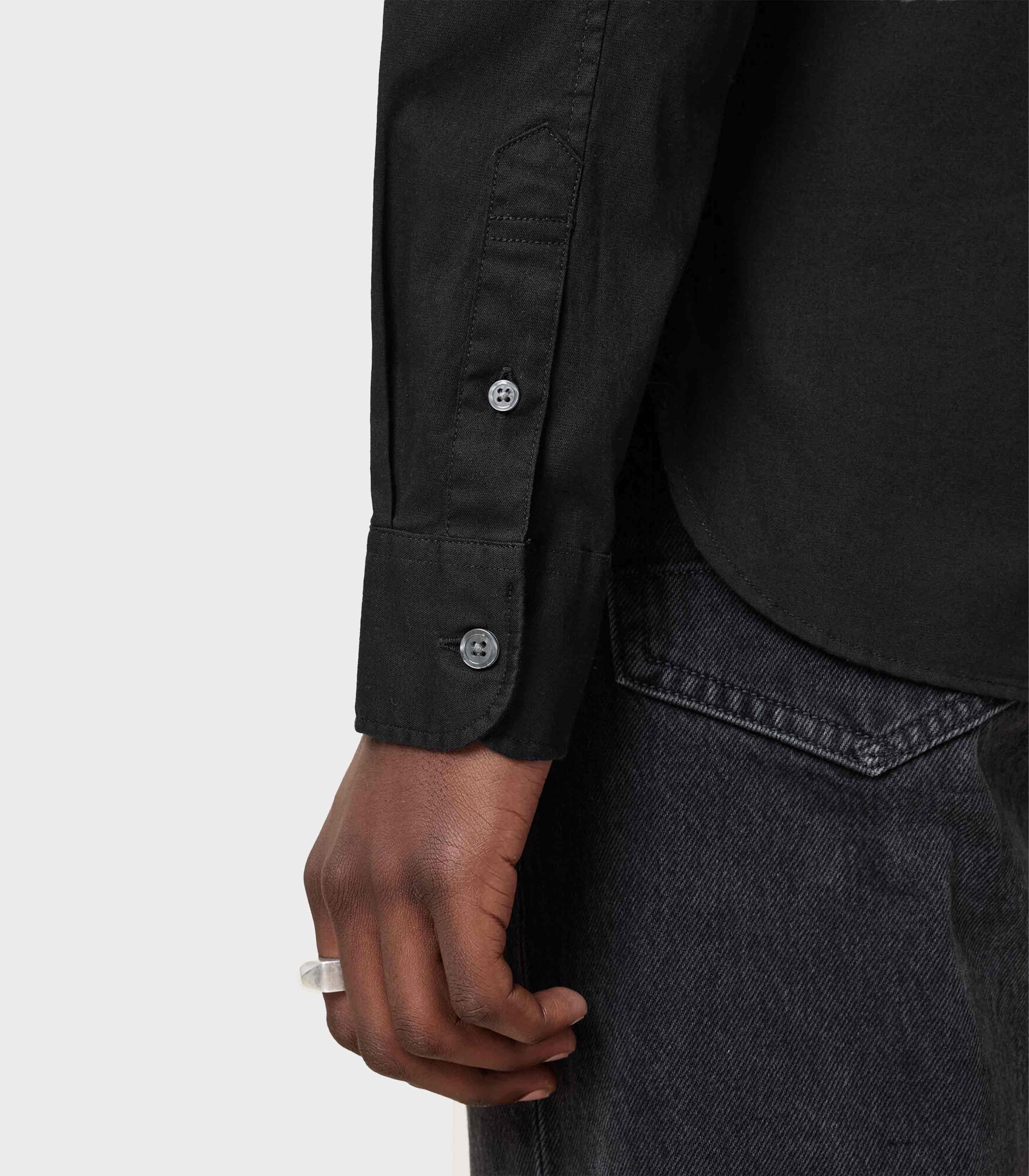 A.l.l.S.a.i.n.t.s HERMOSA RAMSKULL RELAXED FIT SHIRT Black