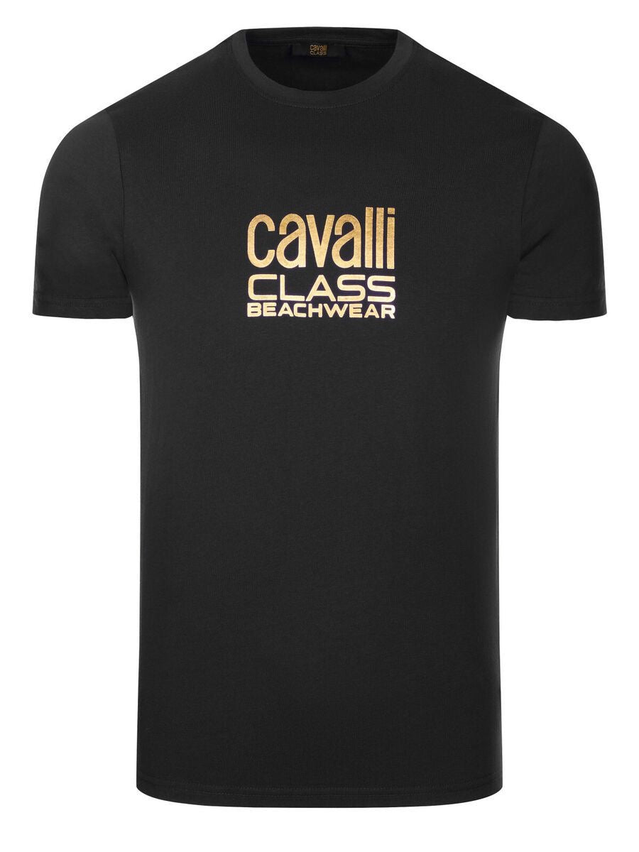 C.a.V-A.L.L.I C.L.A.S.S Black T-shirt Gold