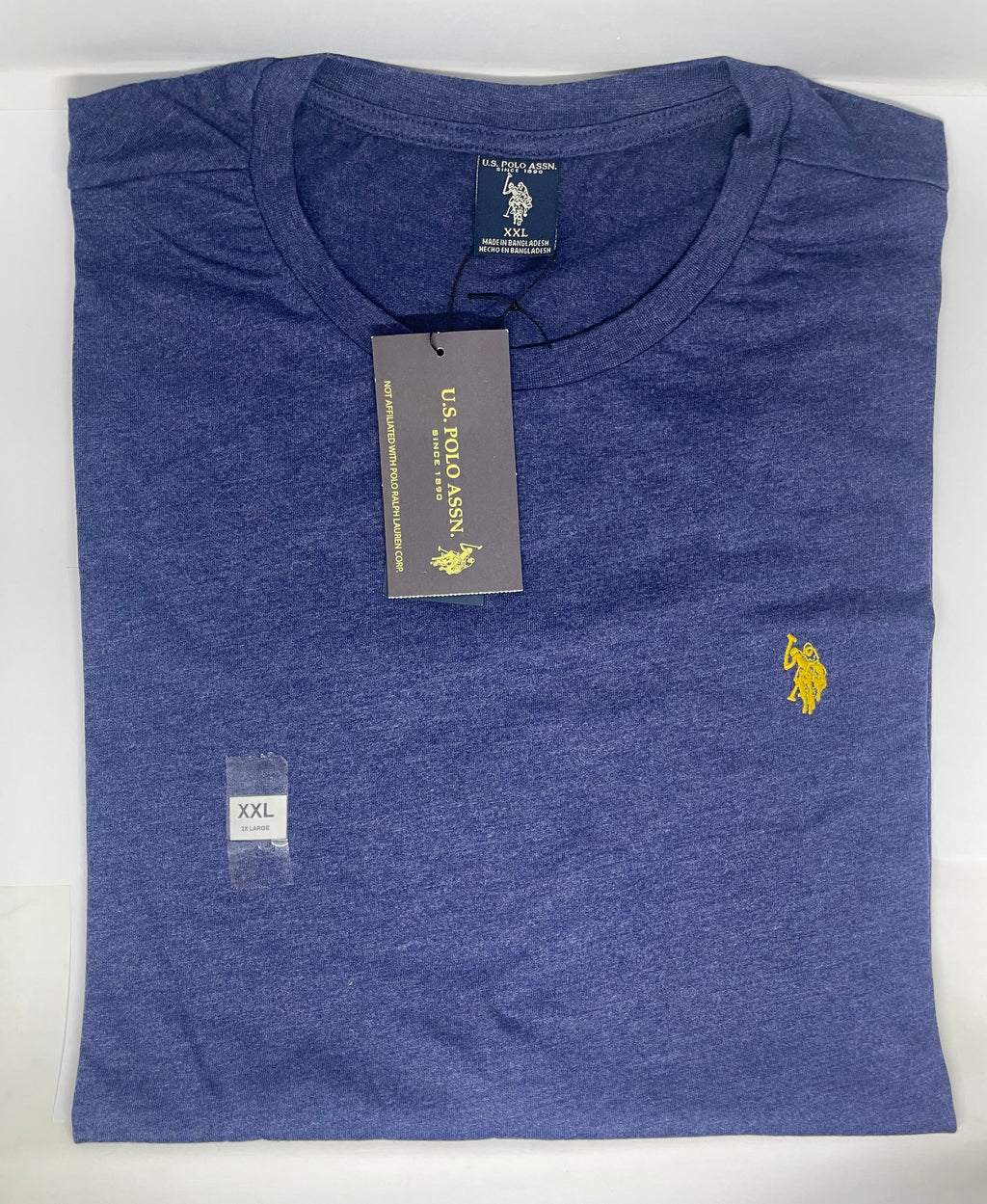 U.s- P.o.l.o. A.s.s.n. Men's Round Neck Short sleeve T-Shirt Dark heather blue