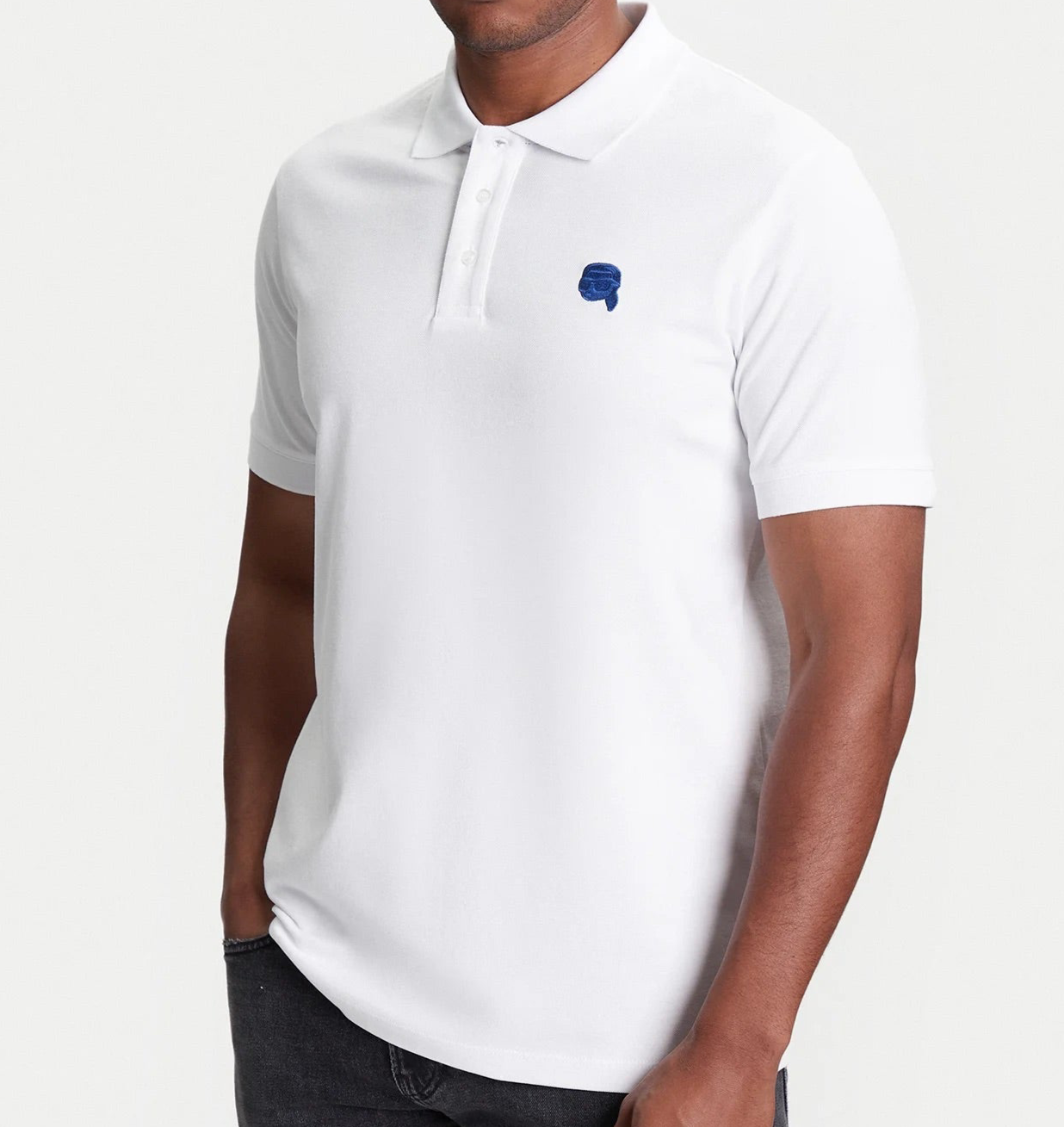 K.a.R.L L.A.G.E.R.F.E.L.D Polo Shirt White