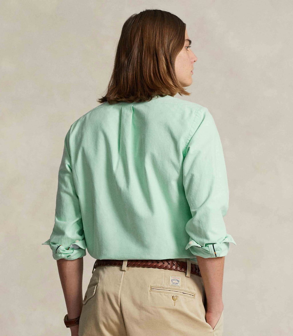 P.o-L.O R.A-L.P.H L.A.U-R.E.N Garment-Dyed Oxford Shirt Custom Fit Mint