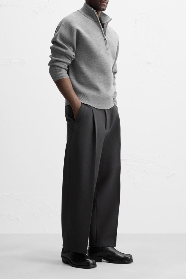 Z.A.R.A Quarter Zip Jumper Gray