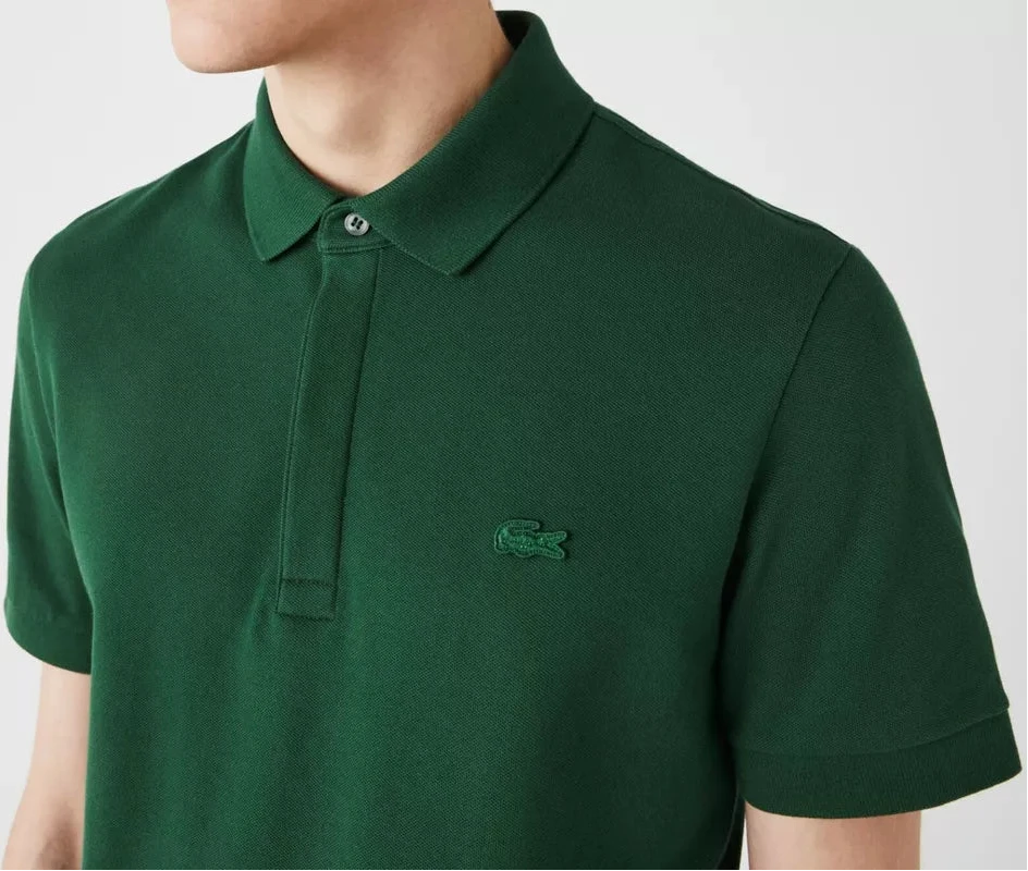 L.a.C.O-S.T.E. P.O.L.O. shirt Slim Fit Paris Stretch Pique Polo Shirt Green
