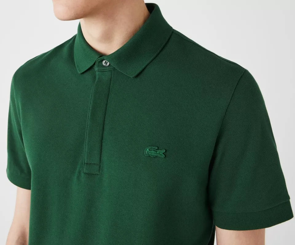 L.a.C.O-S.T.E. P.O.L.O. shirt Slim Fit Paris Stretch Pique Polo Shirt Green