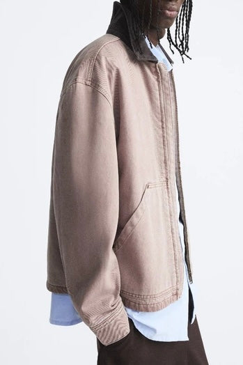 Z.A.R.A Quilted Insulated Jacket Beige
