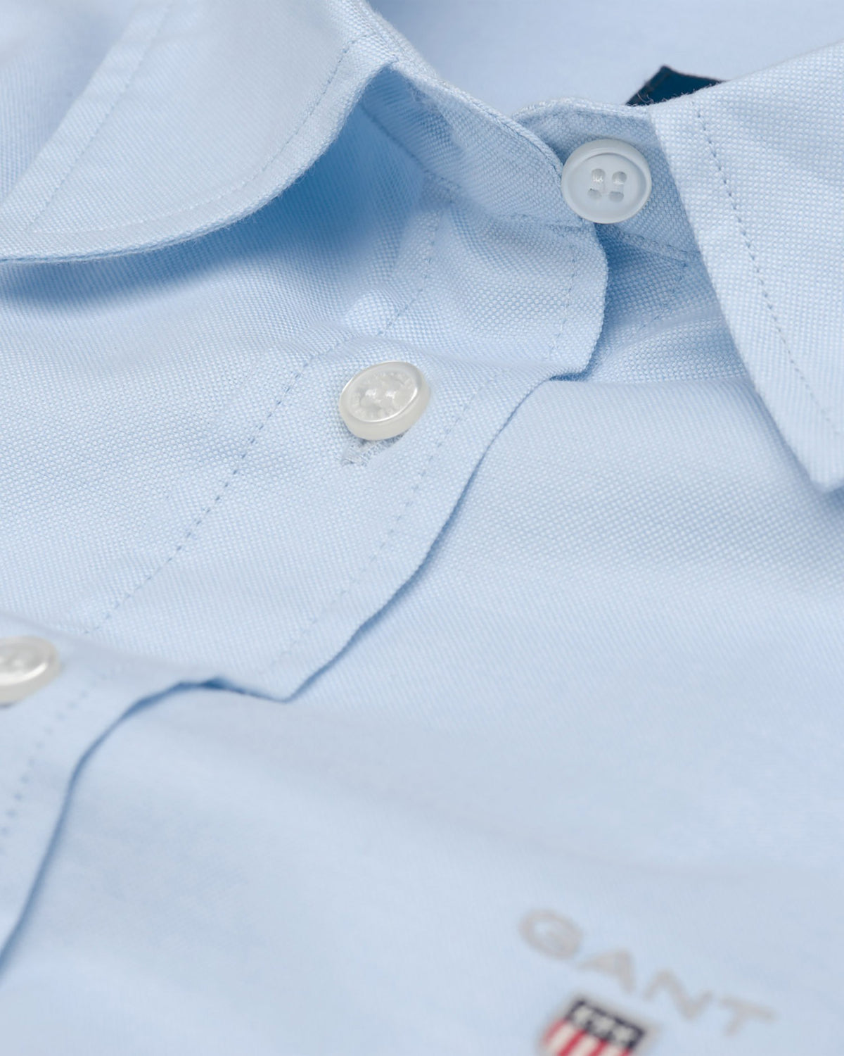 G.a.N-T Oxford Shirt Regular Fit Long Sleeves Light Blue
