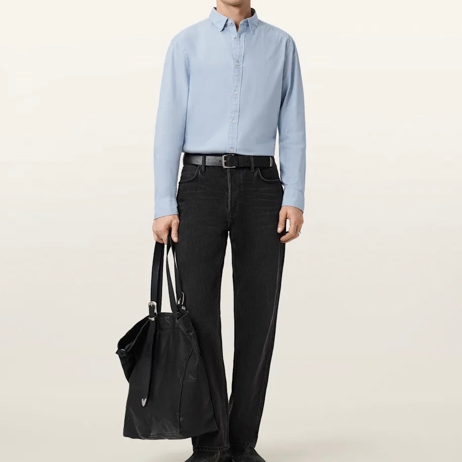 A.l.l.S.a.i.n.t.s HERMOSA RAMSKULL RELAXED FIT SHIRT Light Blue