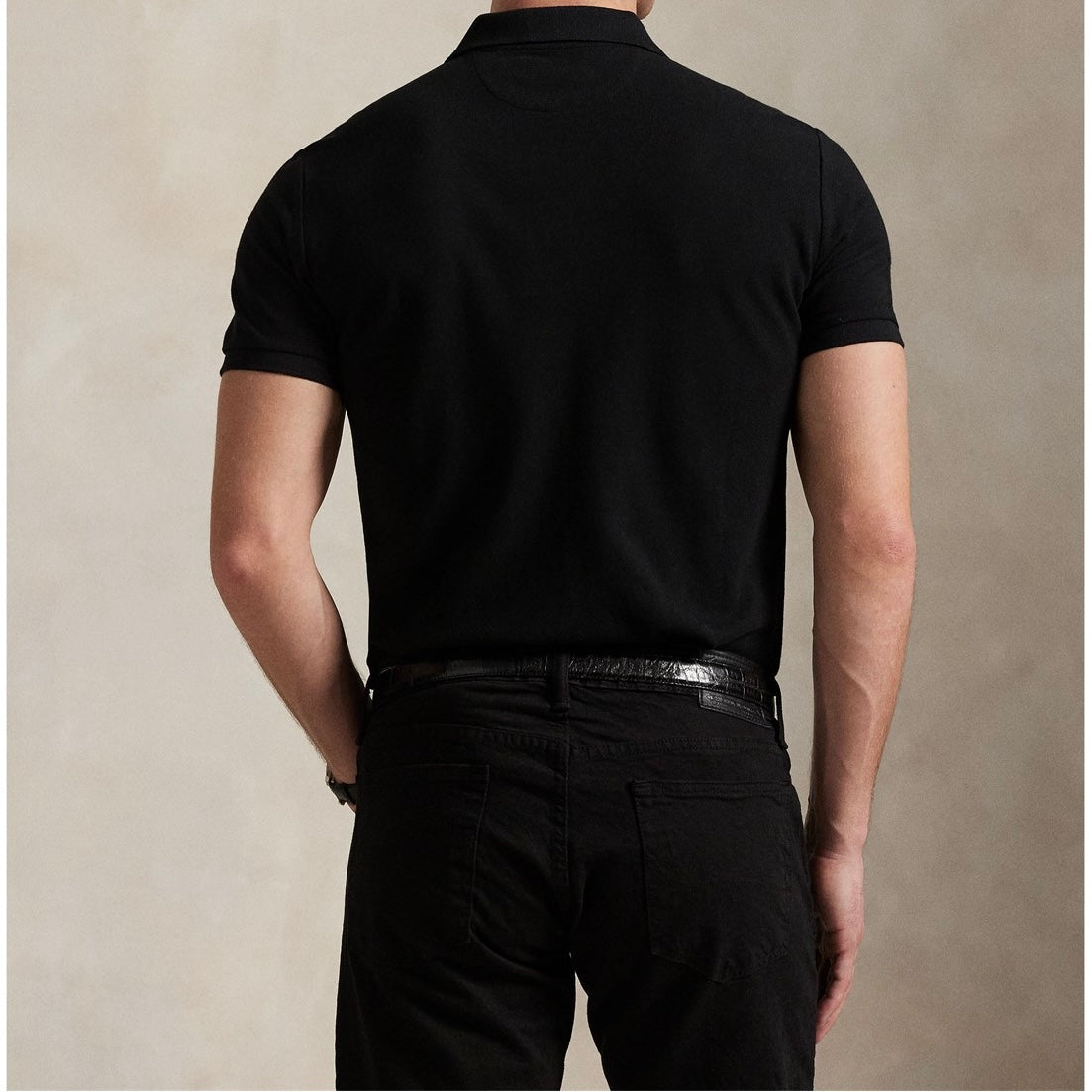 P.o-L.O R.A-L.P.H L.A.U-R.E.N The Iconic Mesh Polo Shirt Custom Slim Fit Black/Yellow