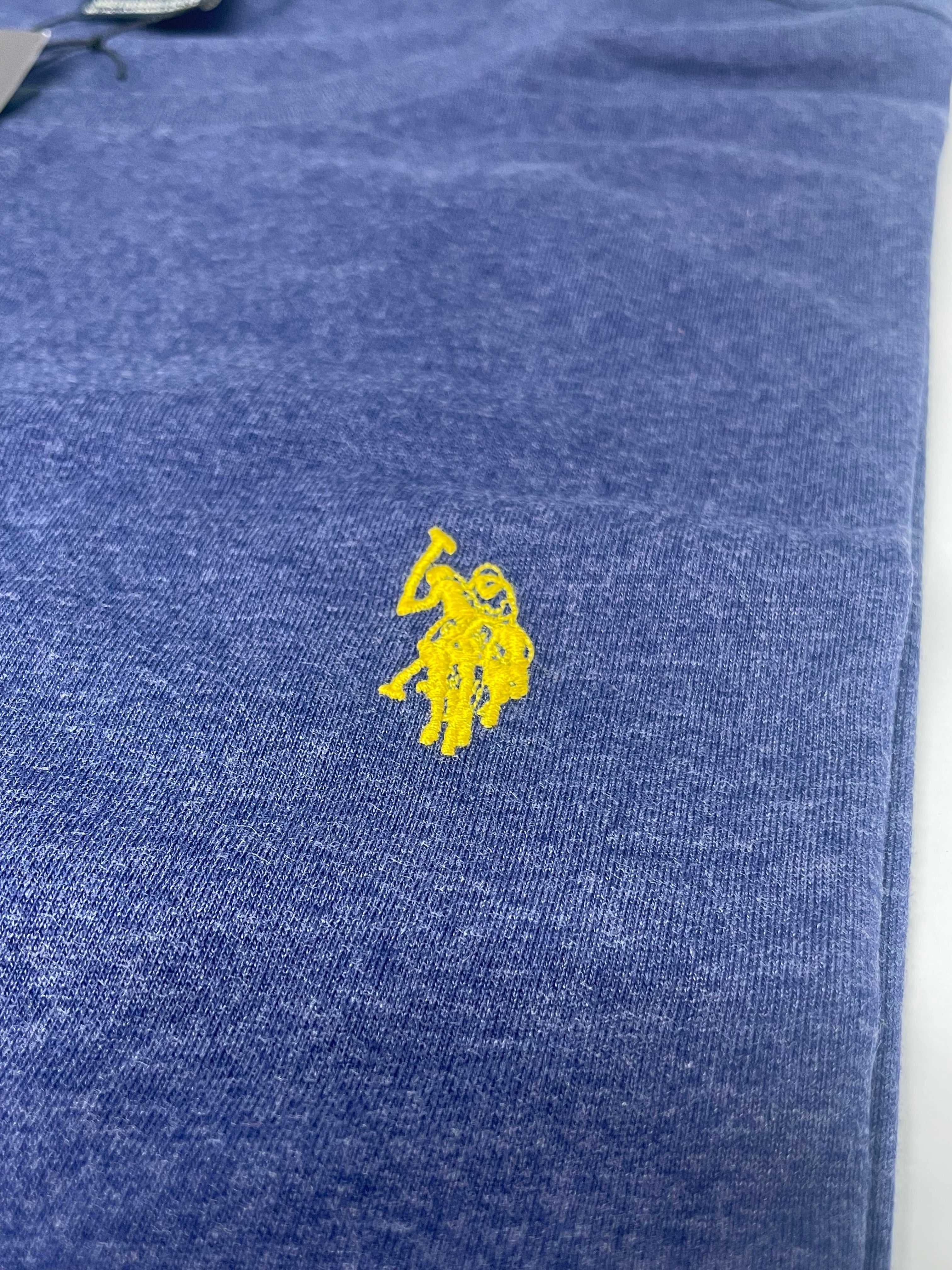 U.s- P.o.l.o. A.s.s.n. Men's Round Neck Short sleeve T-Shirt Dark heather blue