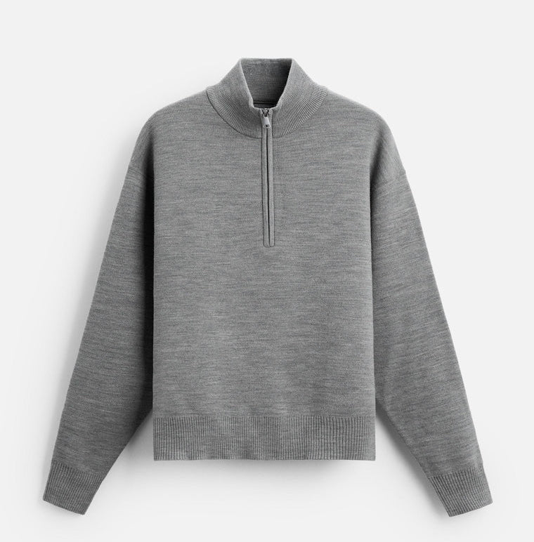 Z.A.R.A Quarter Zip Jumper Gray