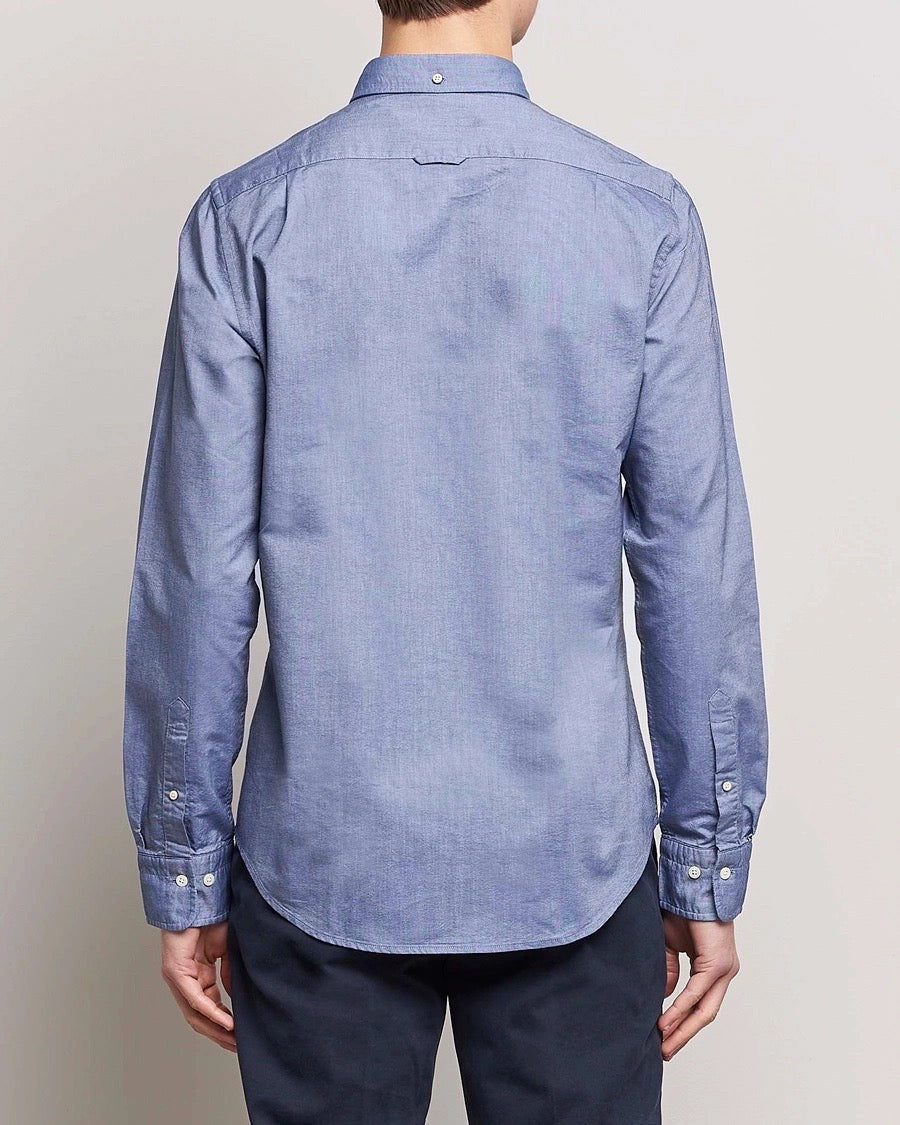 G.a.N-T. Regular Fit Shirt Long Sleeves Blue