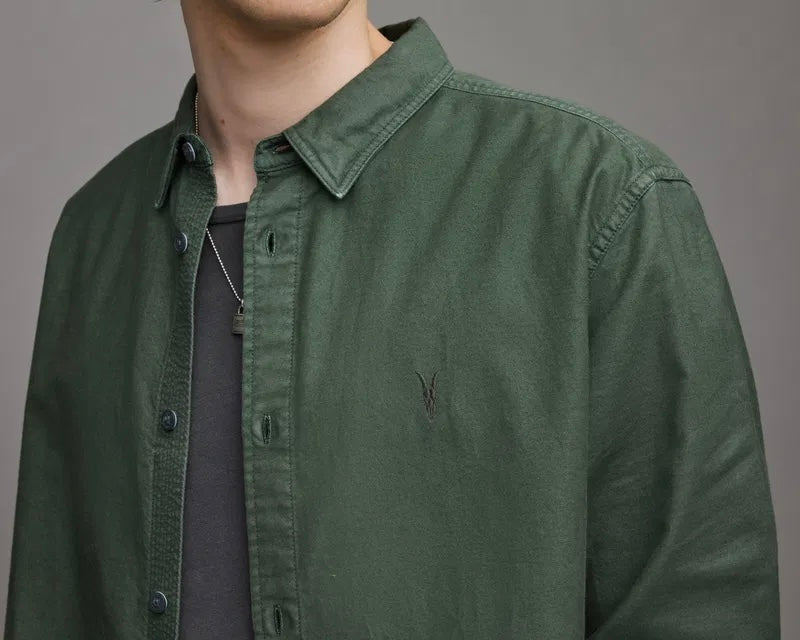 A.l.l.S.a.i.n.t.s HERMOSA RAMSKULL RELAXED FIT SHIRT Green