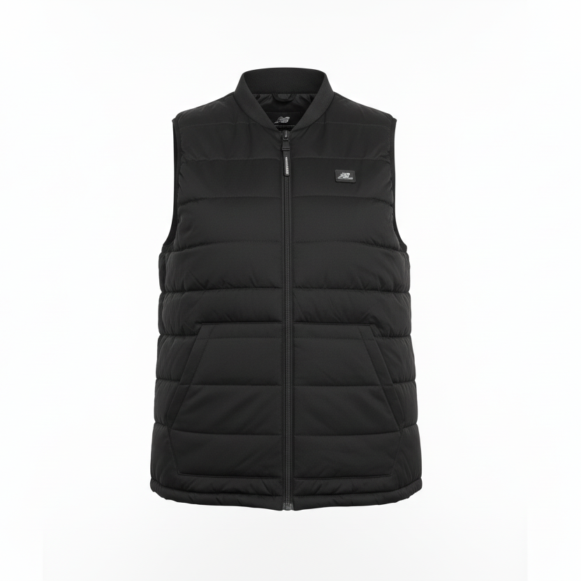 N.e.w B.a.l.a.n.c.e Black Puffer Tech Vest Quilted Comfort Black Puffer Full Zip with Pockets