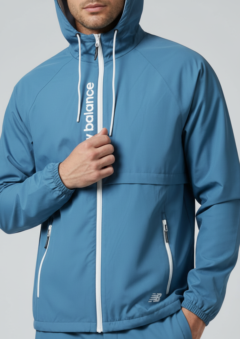 N.e.w B.a.l.a.n.c.e Tech Jacket Quilted Comfort  Full Zip with Pockets Light Blue