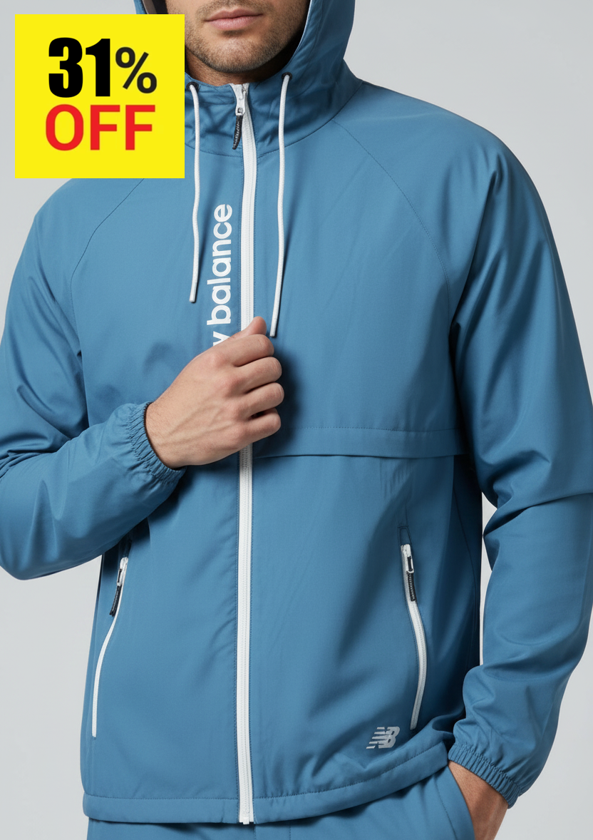 N.e.w B.a.l.a.n.c.e Tech Jacket Quilted Comfort  Full Zip with Pockets Light Blue