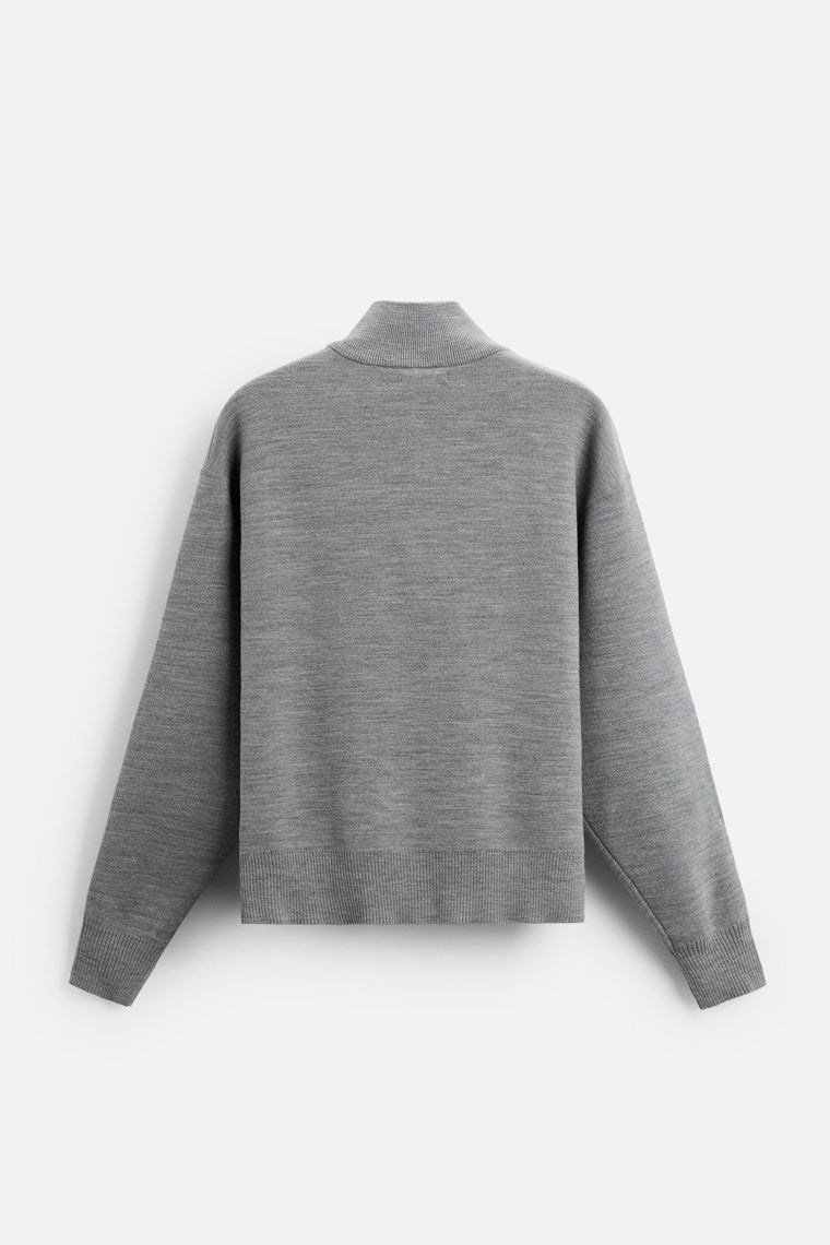 Z.A.R.A Quarter Zip Jumper Gray