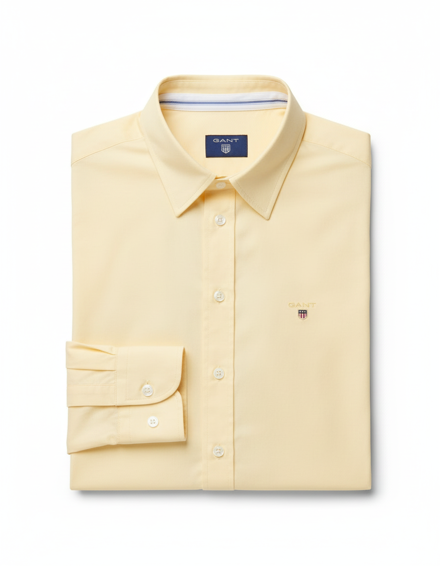 G.a.N-T Oxford Shirt Regular Fit Shirt Light Yellow