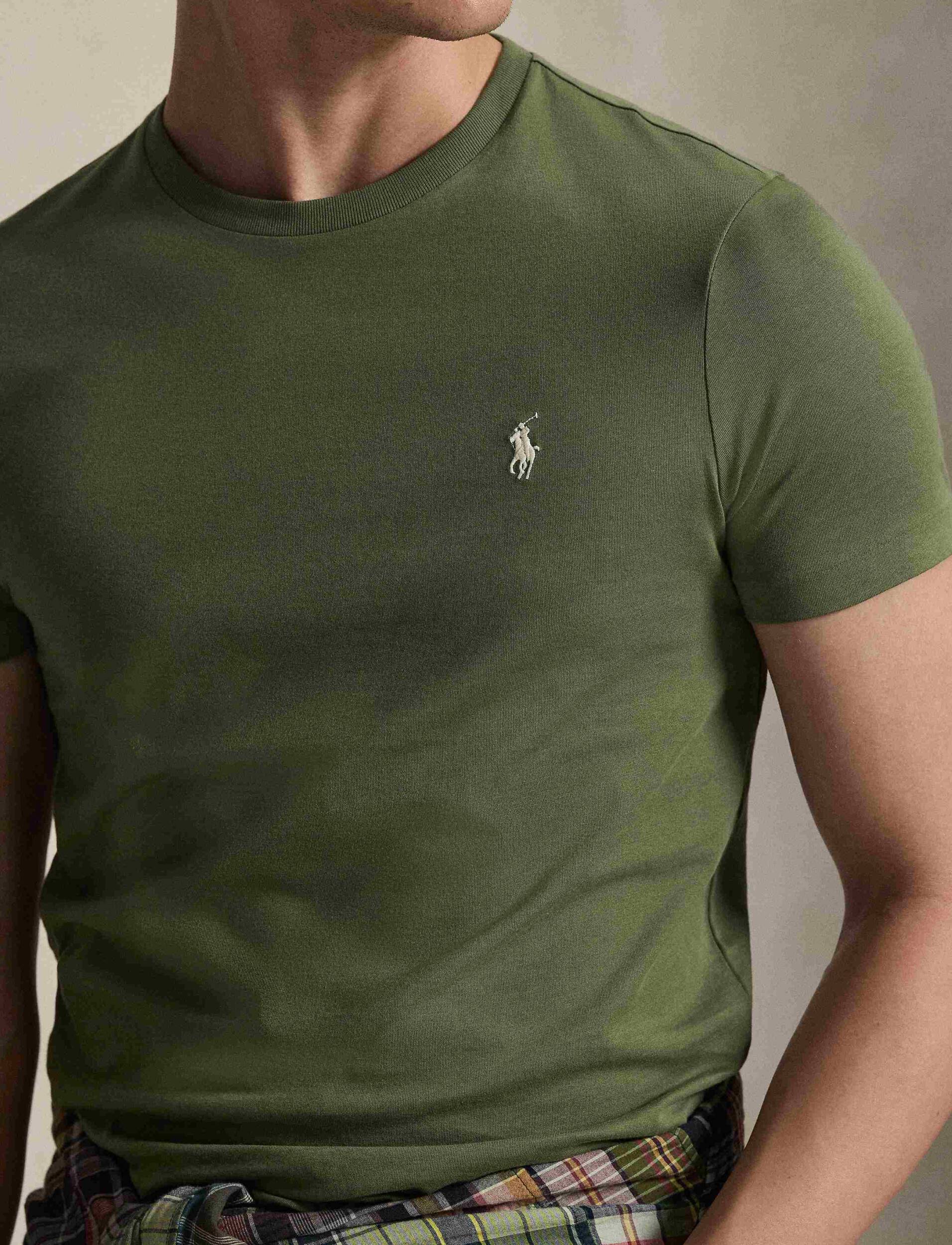 P.o-L.O R.A-L.P.H L.A.U-R.E.N Jersey Crewneck Custom Slim Fit T-Shirt Garden Trail