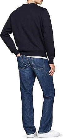 T.O.M.M.Y H.I.L.F.I.G.E.R mens Medium Weight Crewneck Sweatshirt With Embroidered Flag Logo