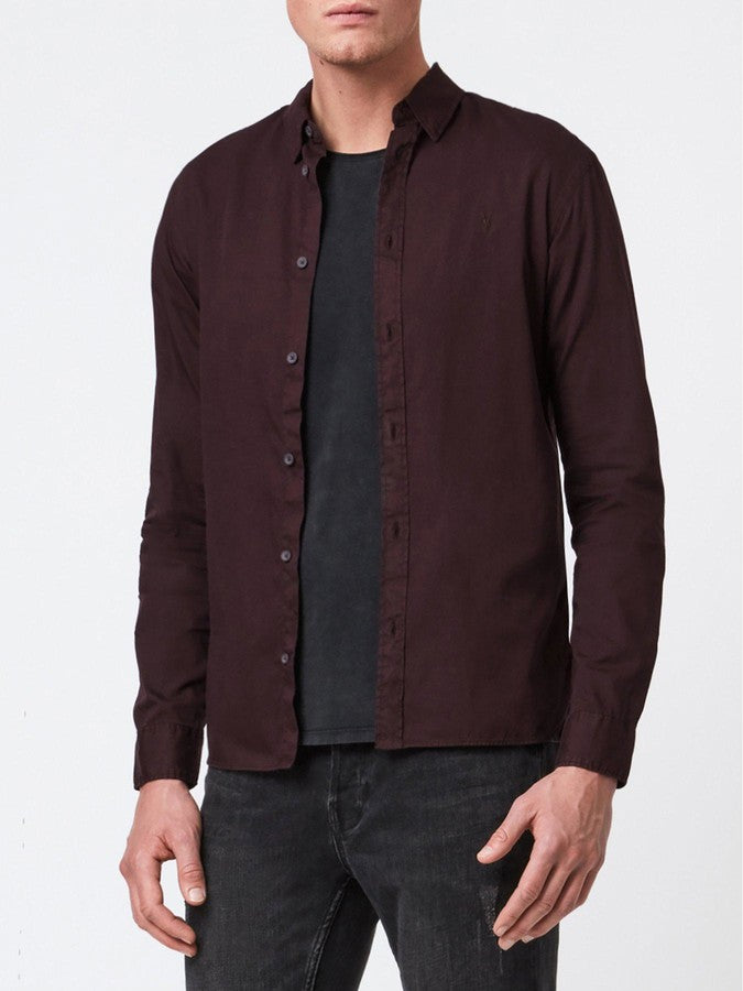 A.l.l.S.a.i.n.t.s HERMOSA RAMSKULL RELAXED FIT SHIRT Burgundy