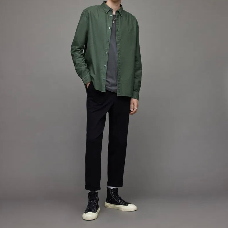 A.l.l.S.a.i.n.t.s HERMOSA RAMSKULL RELAXED FIT SHIRT Green