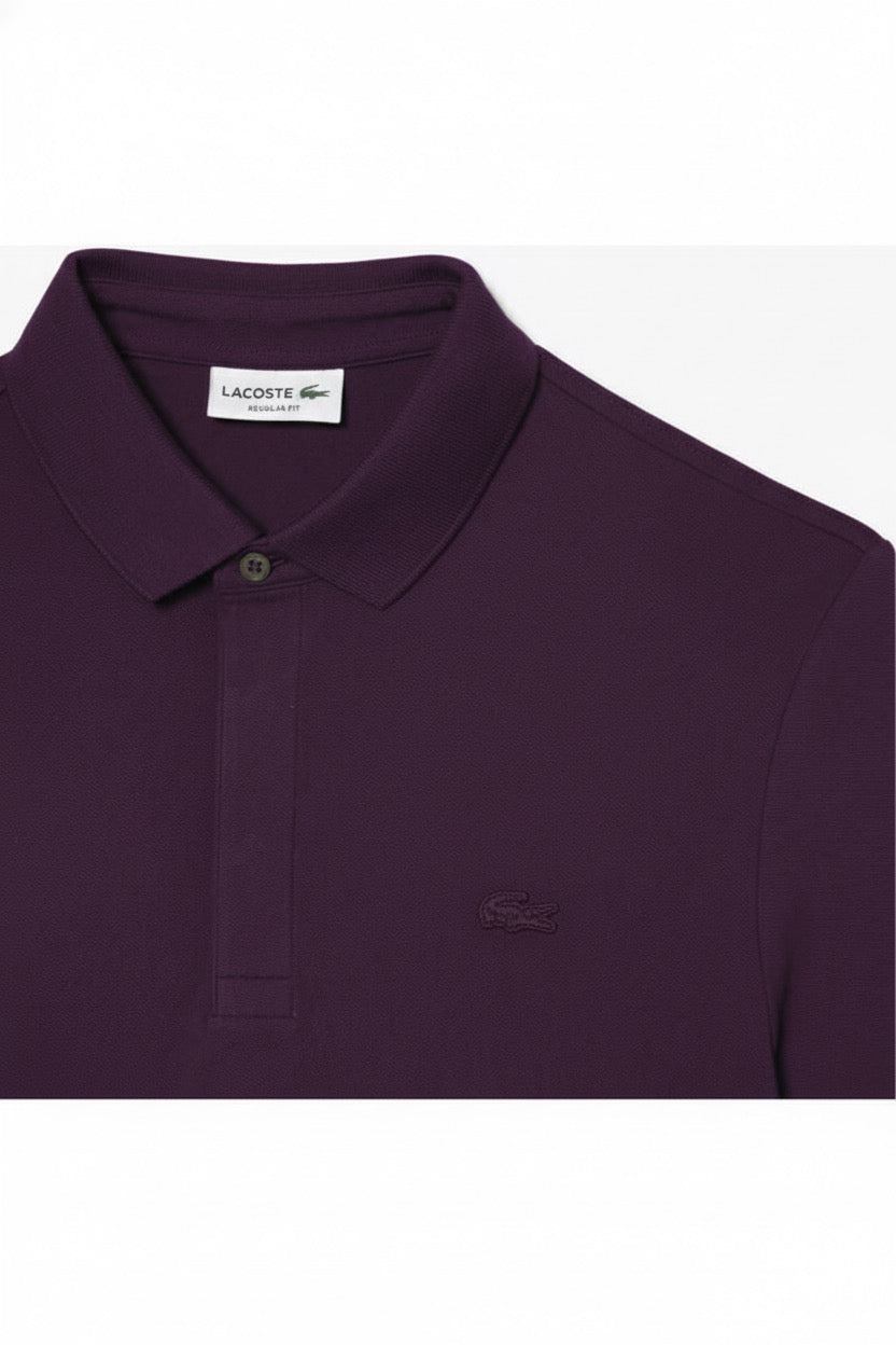 L.a.C.O-S.T.E P.O.L.O shirt Slim Fit Paris Stretch Pique Polo Shirt Purple