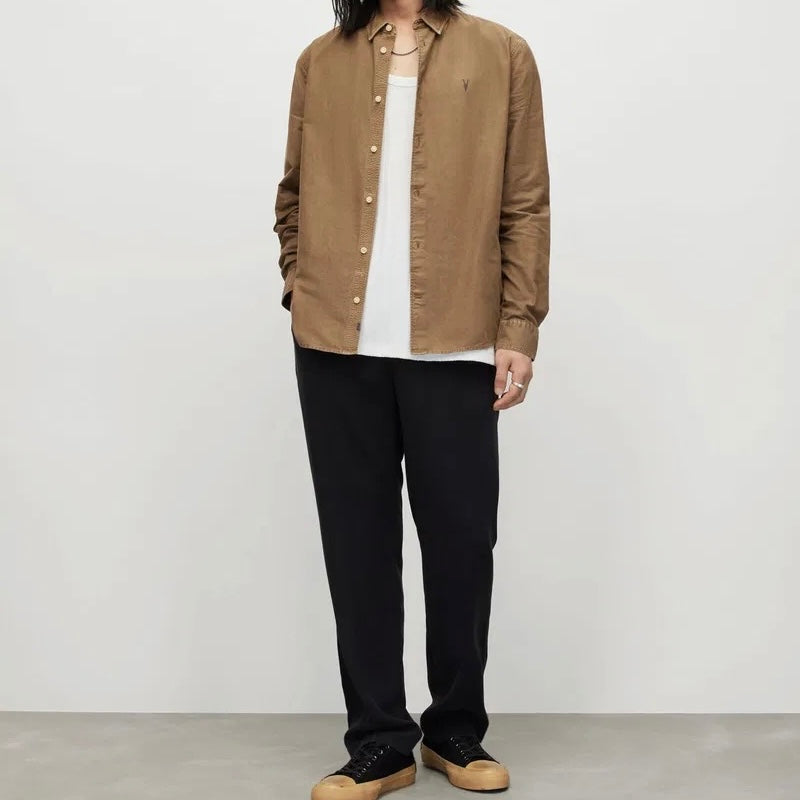 A.l.l.S.a.i.n.t.s HERMOSA RAMSKULL RELAXED FIT SHIRT Brown