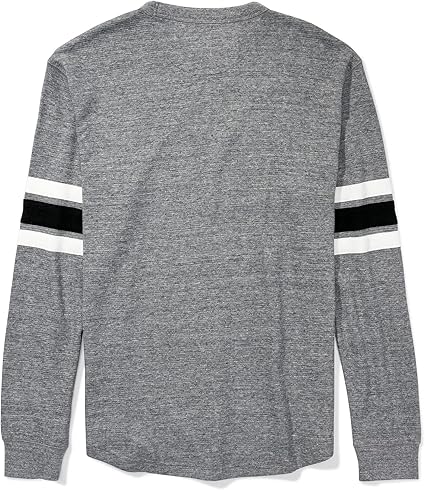 A.M.E.R.I.C.A.N E.A.G.L.E Super Soft Long-Sleeve Thermal Striped Gray