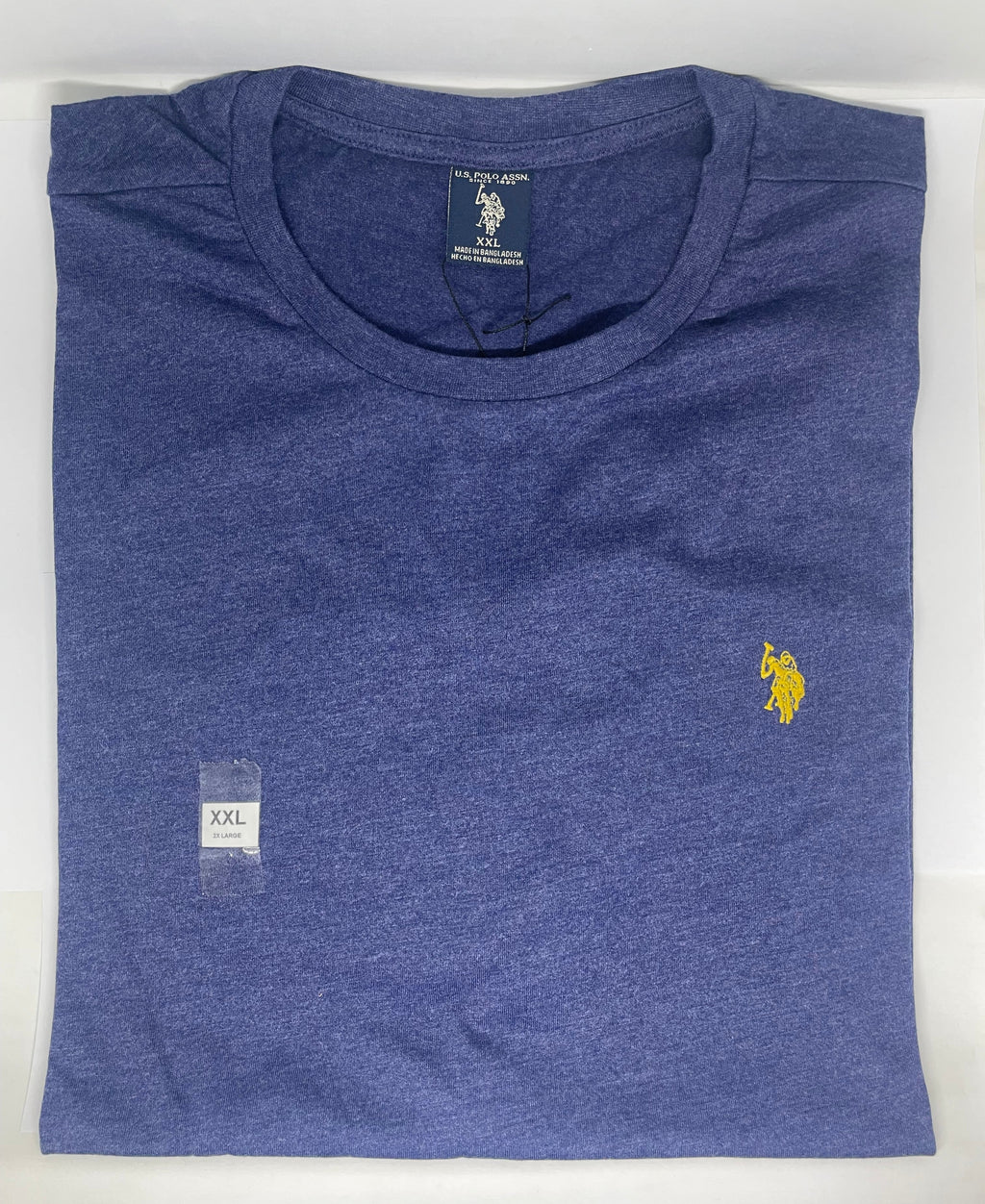 U.s- P.o.l.o. A.s.s.n. Men's Round Neck Short sleeve T-Shirt Dark heather blue