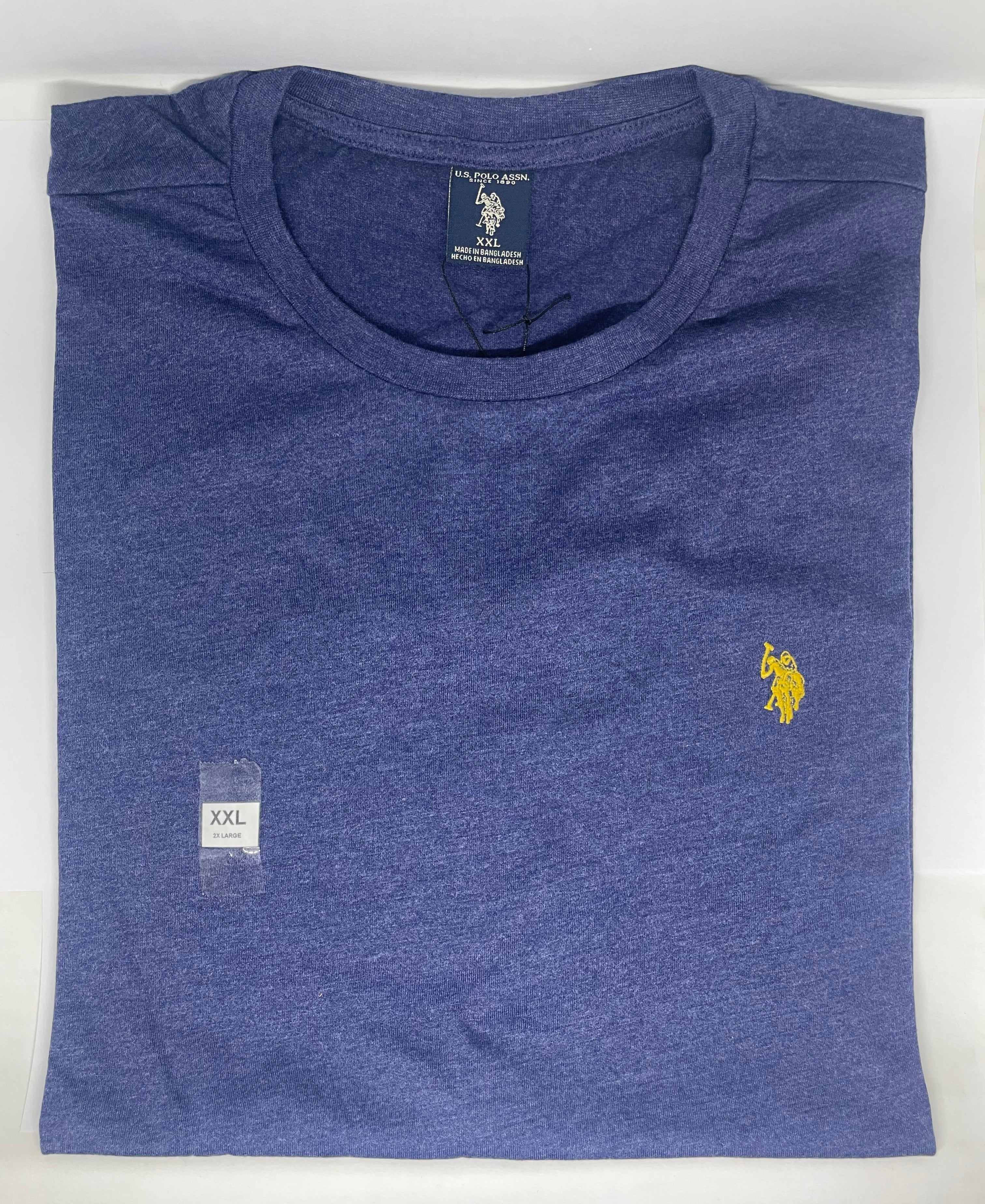 U.s- P.o.l.o. A.s.s.n. Men's Round Neck Short sleeve T-Shirt Dark heather blue