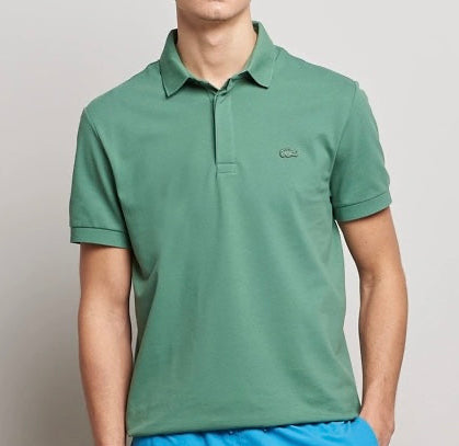 L.a.C.O-S.T.E P.O.L.O shirt Slim Fit Paris Stretch Pique Polo Shirt Light Green