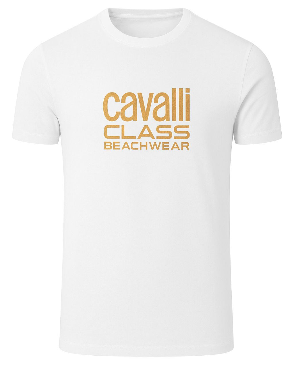 C.A.V-A.L.L.I C.L.A.S.S White T-shirt Gold