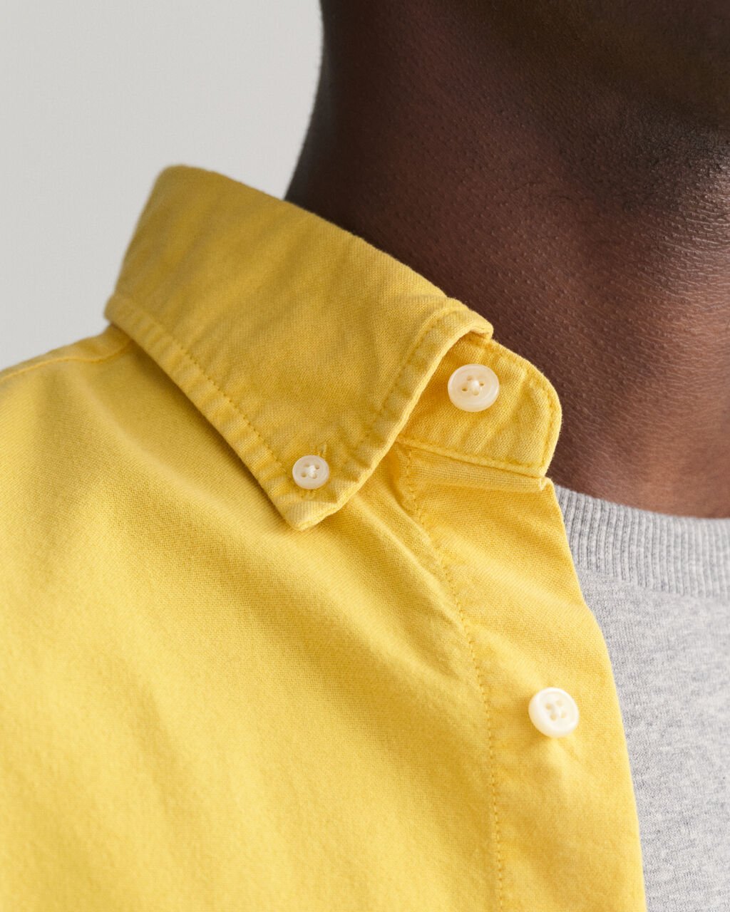G.a.N.T Reg Ut Brushed Oxford Shirt Regular Fit Parchment Yellow
