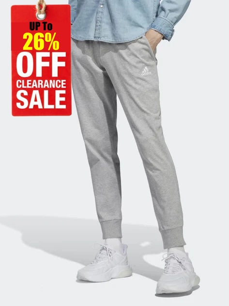 A.d.I-D.A.S. ESSENTIALS SINGLE JERSEY TAPERED CUFF PANTS Gray