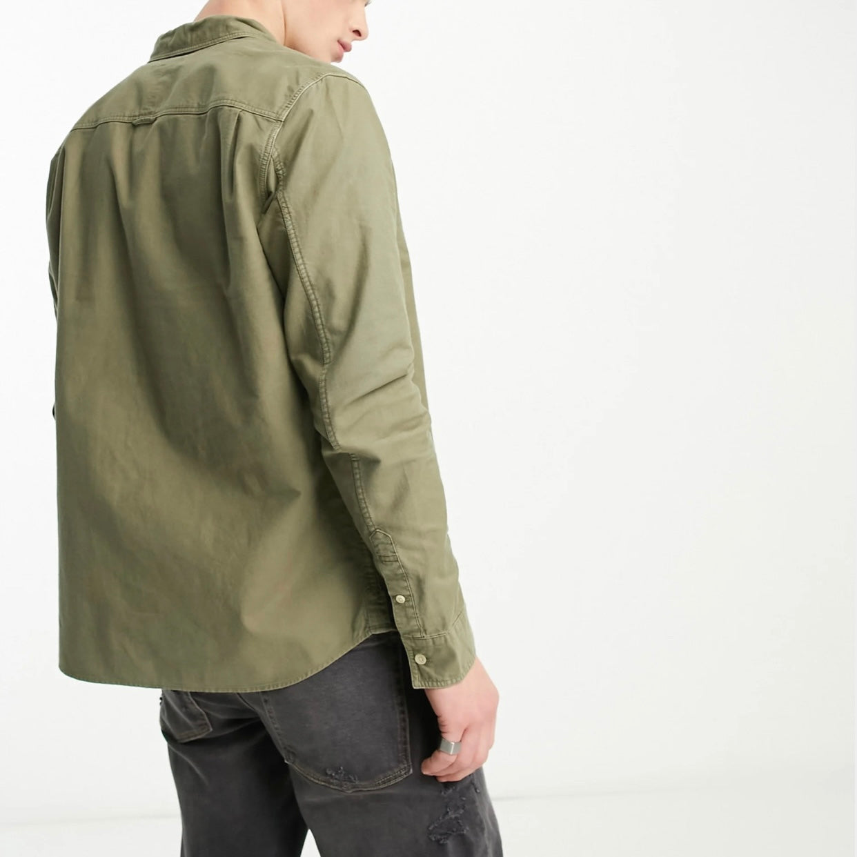 All Saints Hermosa Ram Skull Dusty Green Shirt Original Egypt