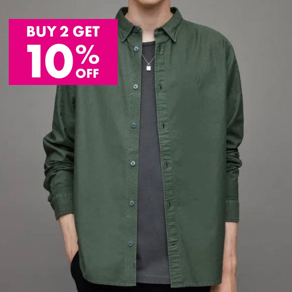 A.L.L.S.A.I.T.N.S HERMOSA RAMSKULL RELAXED FIT SHIRT Moss Agate Green